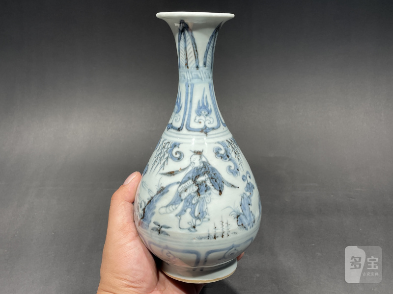 元 青花八仙人物玉壶春瓶 - 图4